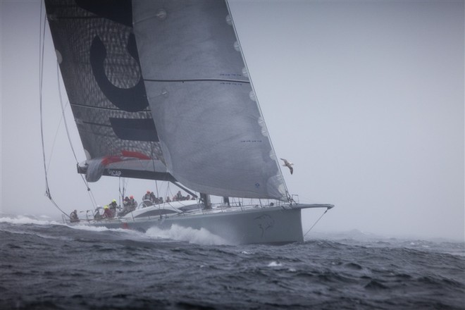 ICAP Leopard, Fastnet Rock, 2011 Rolex Fastnet Race ©  Rolex/Daniel Forster http://www.regattanews.com